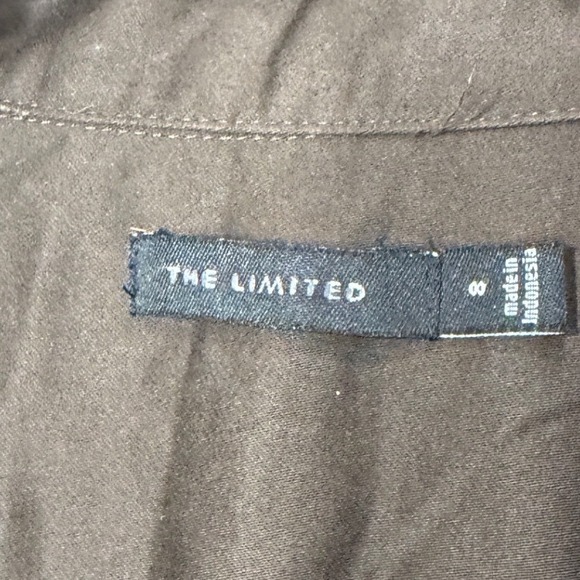 The Limited Womens Dark Brown Button Front Belted Shirt Dress Size 8 - Picture 4 of 6